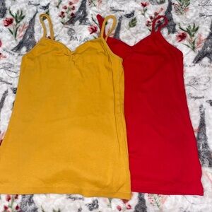 Medium Red and Mustard Tank Tops (2pack)